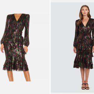 SALONI Metallic Cocktail Dress, Size US 0, UK 4. NEW W/ TAGS